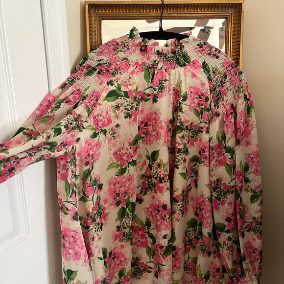 NWT Tuckernuck  Gossamer Pink Hydrangea Lydia Blouse Size XL - Picture 9 of 9